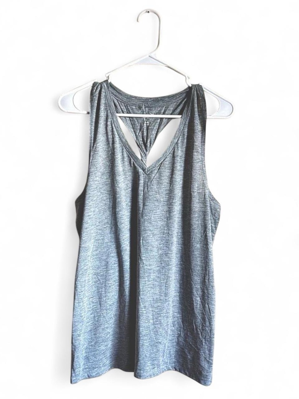 Old Navy Gray heather polyester & viscose tank top in a M